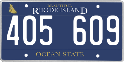 RI license plate 405609