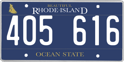 RI license plate 405616