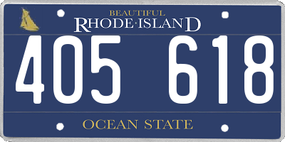 RI license plate 405618