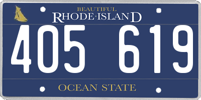 RI license plate 405619