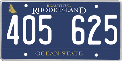 RI license plate 405625