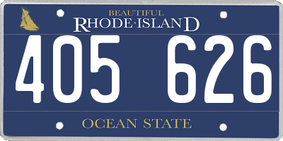 RI license plate 405626
