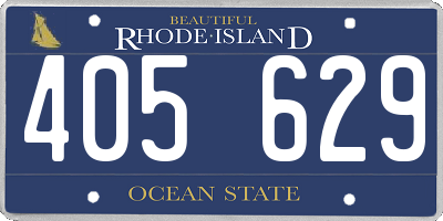 RI license plate 405629