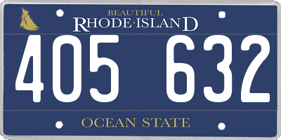 RI license plate 405632