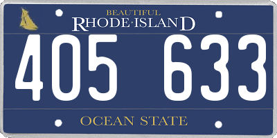 RI license plate 405633
