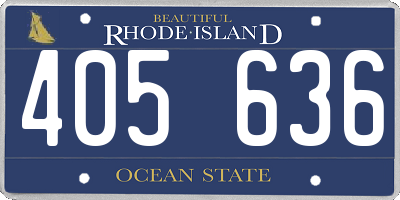 RI license plate 405636