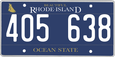 RI license plate 405638
