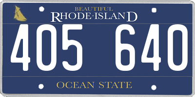 RI license plate 405640