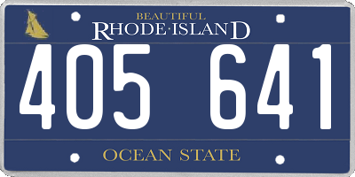 RI license plate 405641