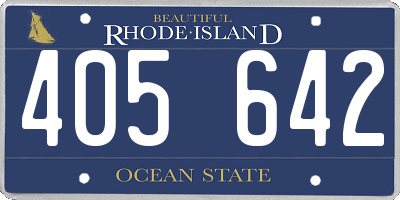 RI license plate 405642