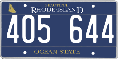 RI license plate 405644