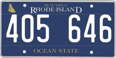 RI license plate 405646