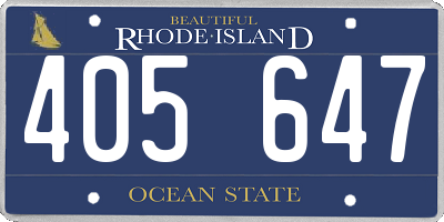RI license plate 405647