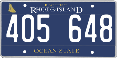 RI license plate 405648