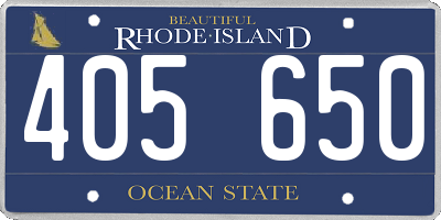 RI license plate 405650