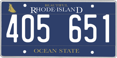 RI license plate 405651