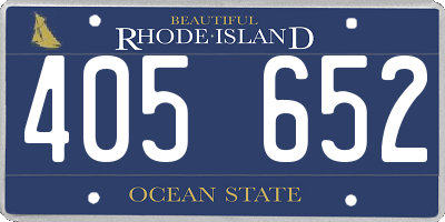 RI license plate 405652