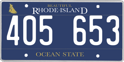 RI license plate 405653