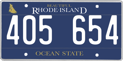 RI license plate 405654