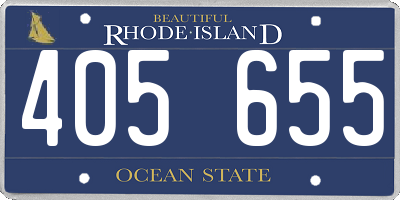 RI license plate 405655