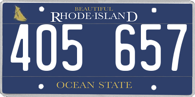 RI license plate 405657