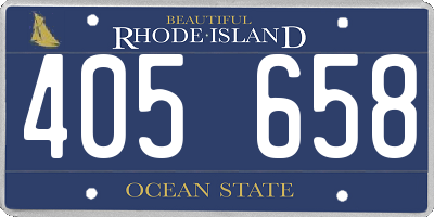 RI license plate 405658