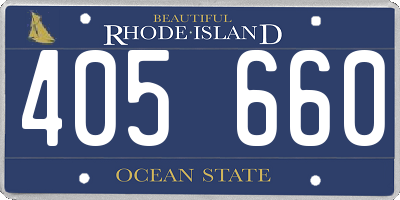 RI license plate 405660