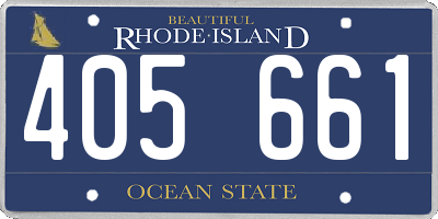 RI license plate 405661