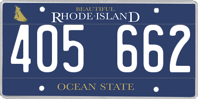 RI license plate 405662