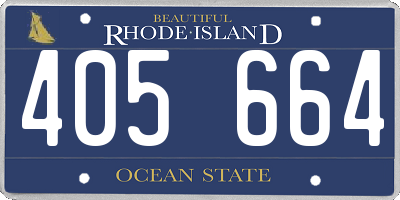 RI license plate 405664