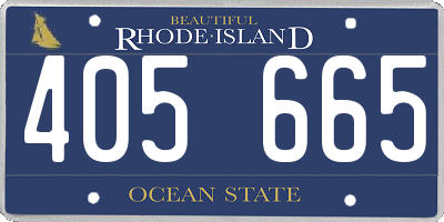RI license plate 405665