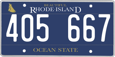 RI license plate 405667