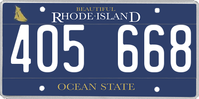 RI license plate 405668