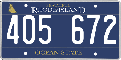 RI license plate 405672