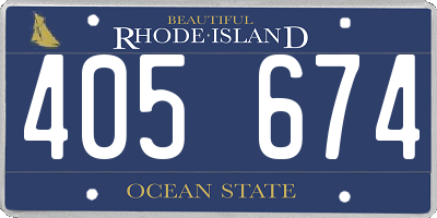 RI license plate 405674