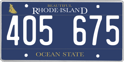 RI license plate 405675