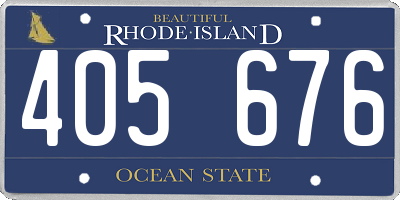RI license plate 405676