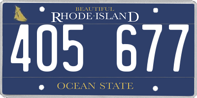 RI license plate 405677