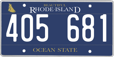 RI license plate 405681