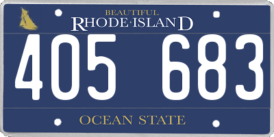 RI license plate 405683