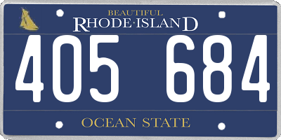 RI license plate 405684