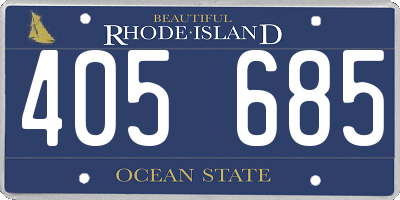 RI license plate 405685