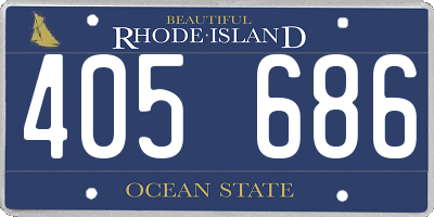 RI license plate 405686