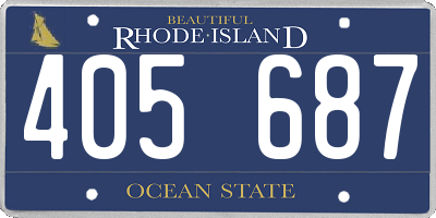 RI license plate 405687