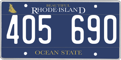 RI license plate 405690