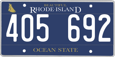 RI license plate 405692