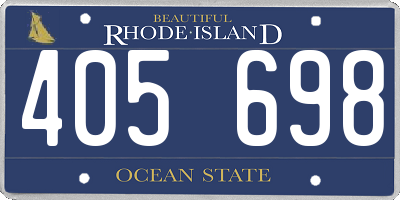 RI license plate 405698