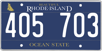 RI license plate 405703