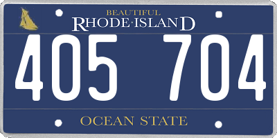 RI license plate 405704