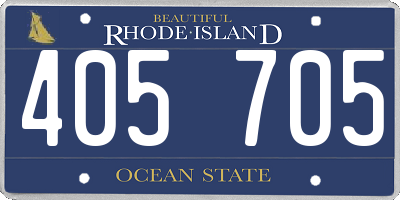 RI license plate 405705